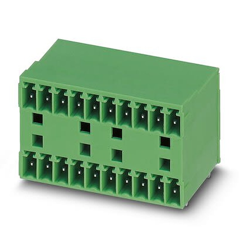 Phoenix Contact MCD Series Straight Wave Soldering Mount PCB Header, 16 Contact(s), 3.81 mm Pitch, 2 Row, Shrouded