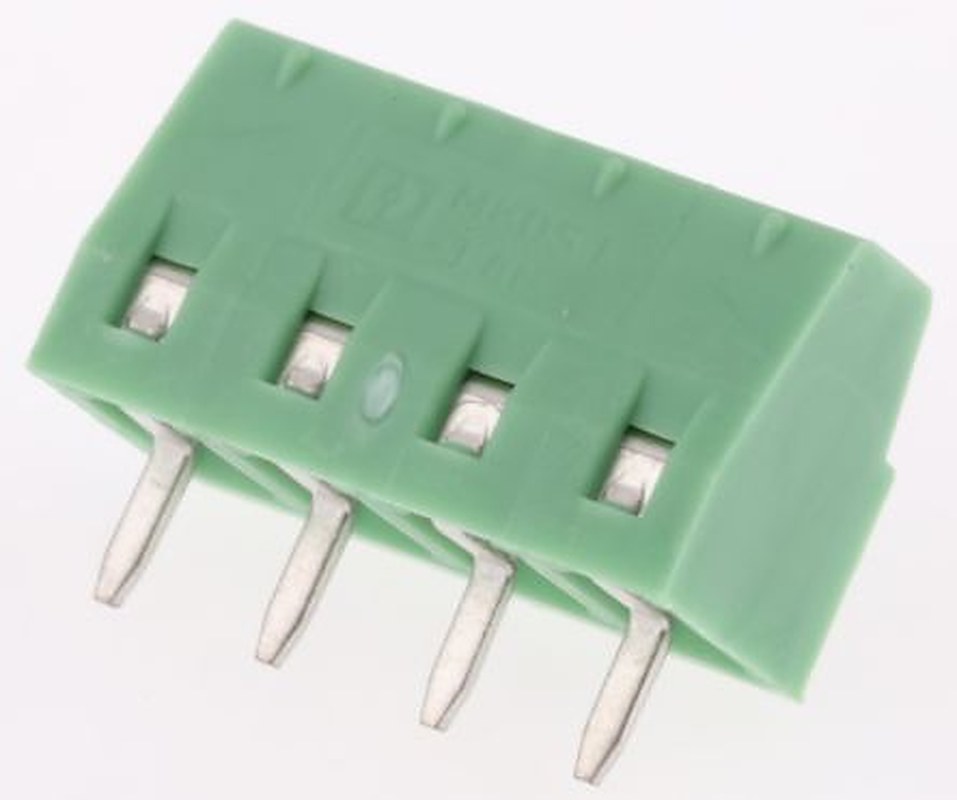 Phoenix Contact MKDS 1/4-3.81 Series PCB Terminal Block, 4-Contact, 3.81 mm Pitch, Through Hole, 1 Row Screw