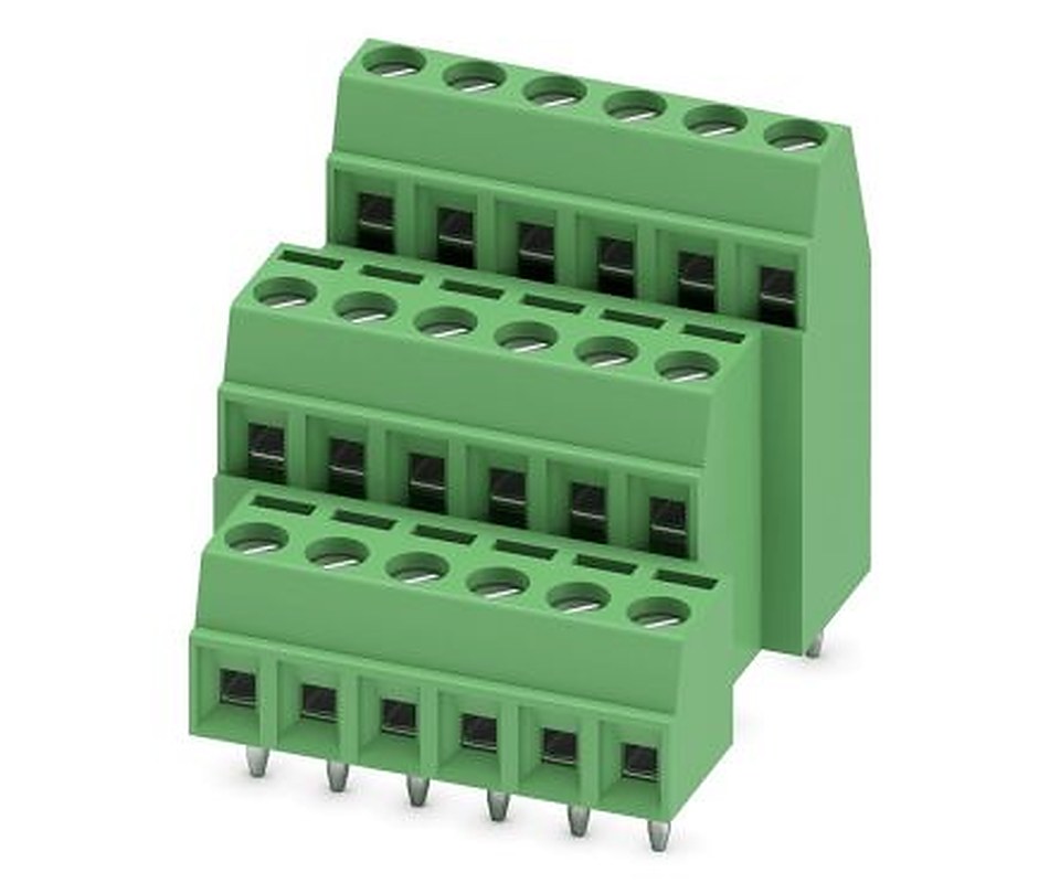 Phoenix Contact MK3DS 1/6-3.81 Series PCB Terminal Block, 6-Contact, 3.81 mm Pitch, 3 Row, 1727777