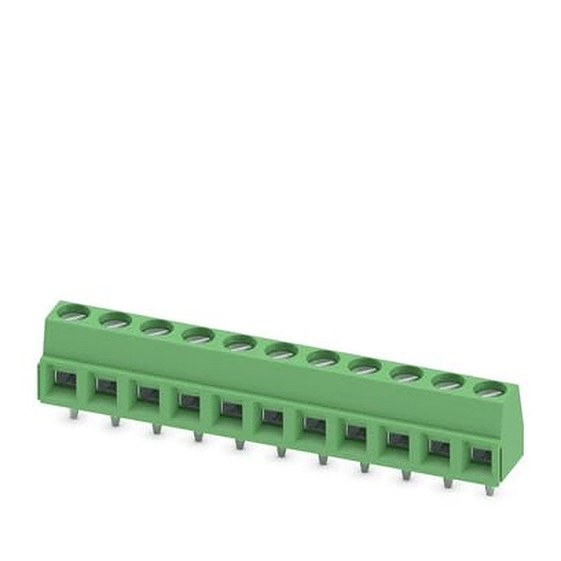 Phoenix Contact PCB Terminal Block, 11-Contact, 5 mm Pitch, Wave Soldering Mount, 1 Row