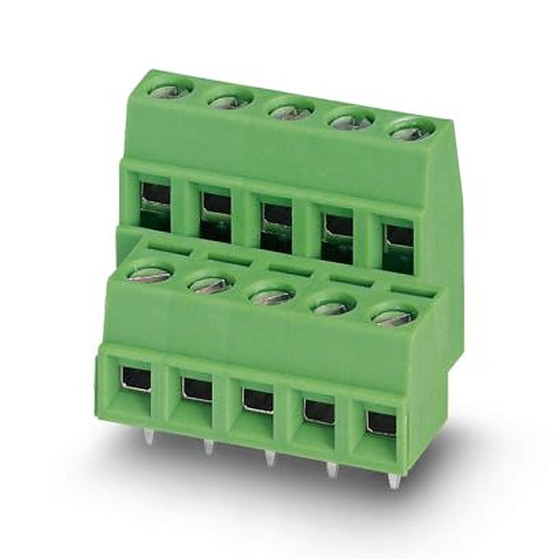 Phoenix Contact MKKDSN 1 Series PCB Terminal Block, 24-Contact, 5.08 mm Pitch, Wave Soldering Mount, 2 Row