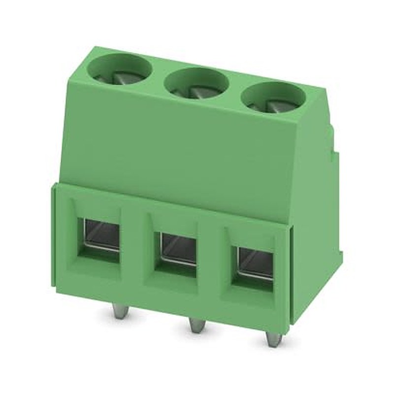 Phoenix Contact PCB Terminal Block, 3-Contact, 5 mm Pitch, Wave Soldering Mount, 1 Row