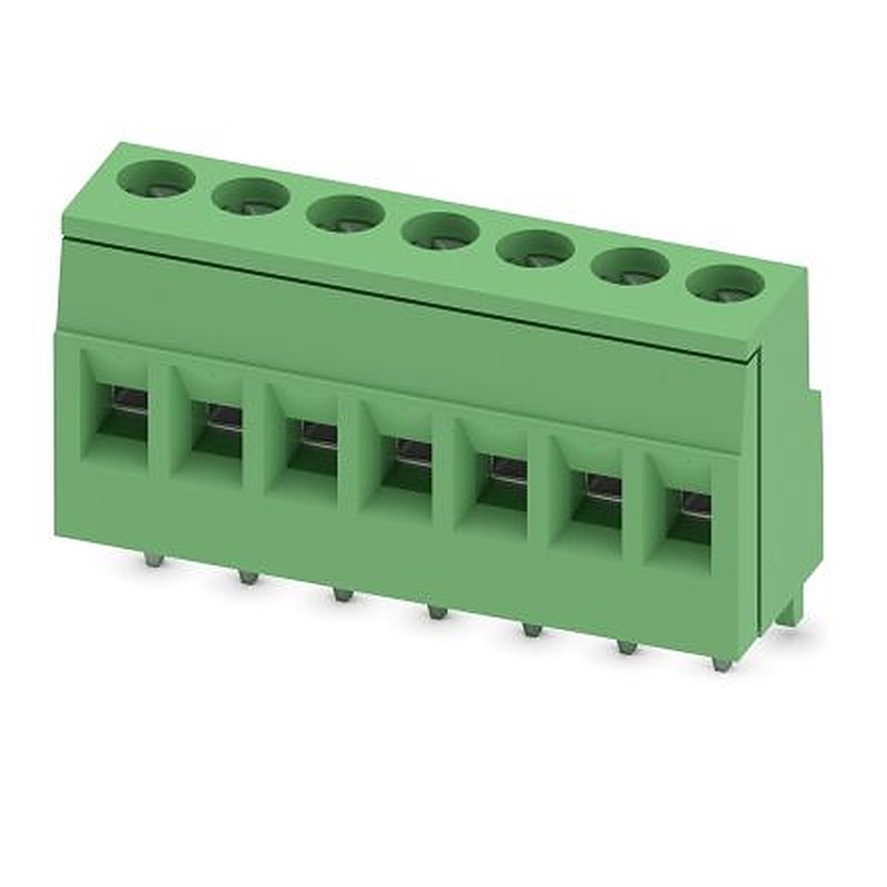Phoenix Contact MKDS Series PCB Terminal Block, 7-Contact, 5.08 mm Pitch, Wave Soldering Mount, 1 Row
