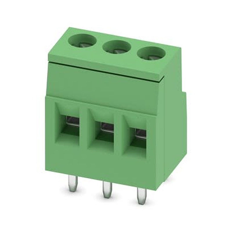 Phoenix Contact PCB Terminal Block, 3-Contact, 5.08 mm Pitch, Wave Soldering Mount, 1 Row