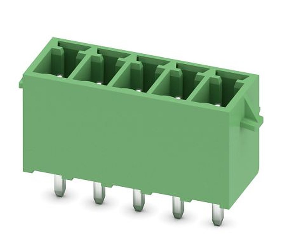 Phoenix Contact MCV 1.5/ 5-G-3.5-RN Series Pluggable Terminal Block, 5-Contact, 3.5 mm Pitch, 1 Row, 1731510
