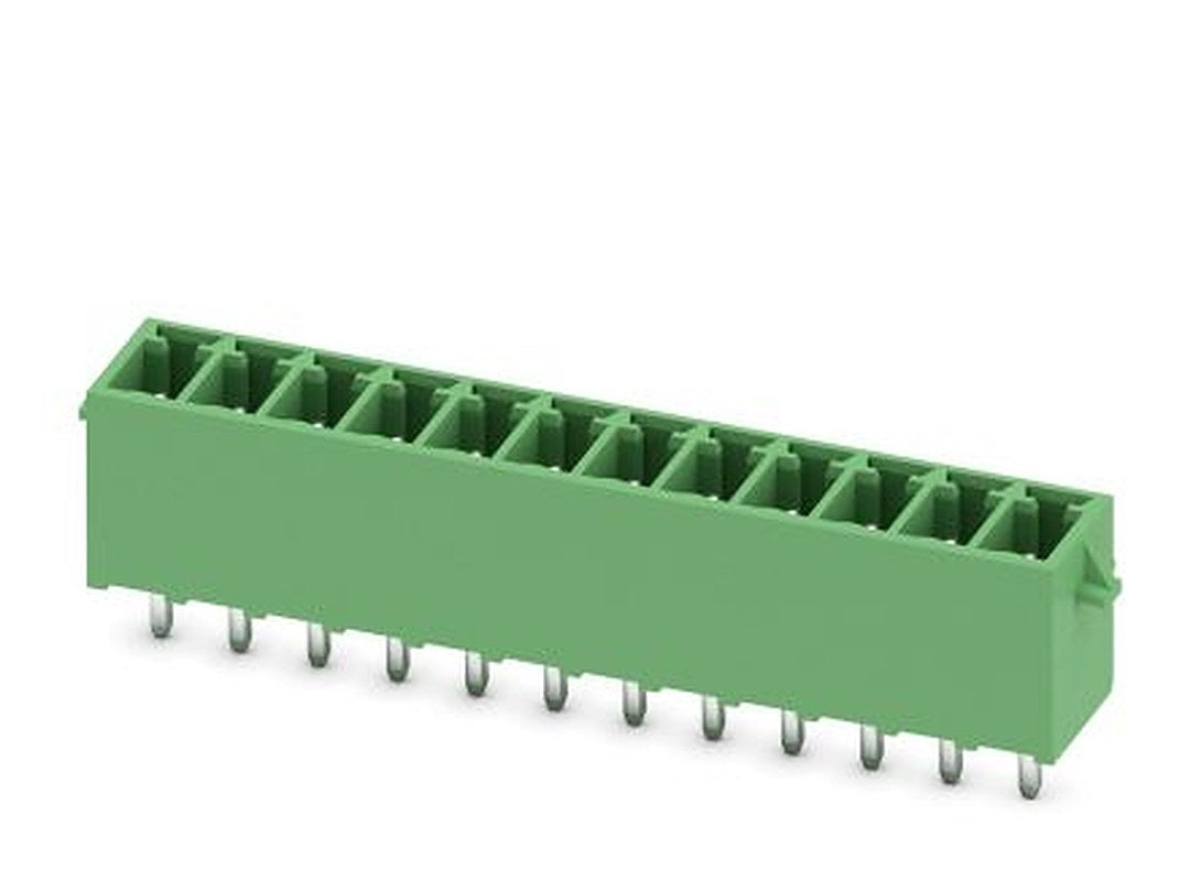 Phoenix Contact MCV 1.5/12-G-3.5-RN Series Pluggable Terminal Block, 12-Contact, 3.5 mm Pitch, 1 Row, 1731581