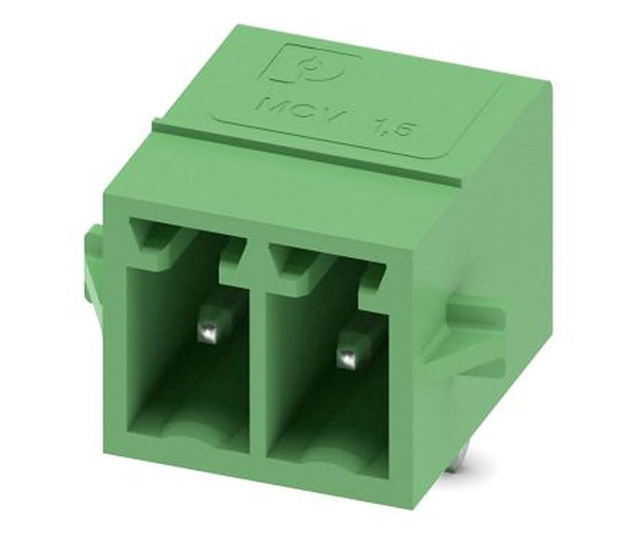 Phoenix Contact MC 1.5/ 2-G-3.5-RN Series Pluggable Terminal Block, 2-Contact, 3.5 mm Pitch, 1 Row, 1731675