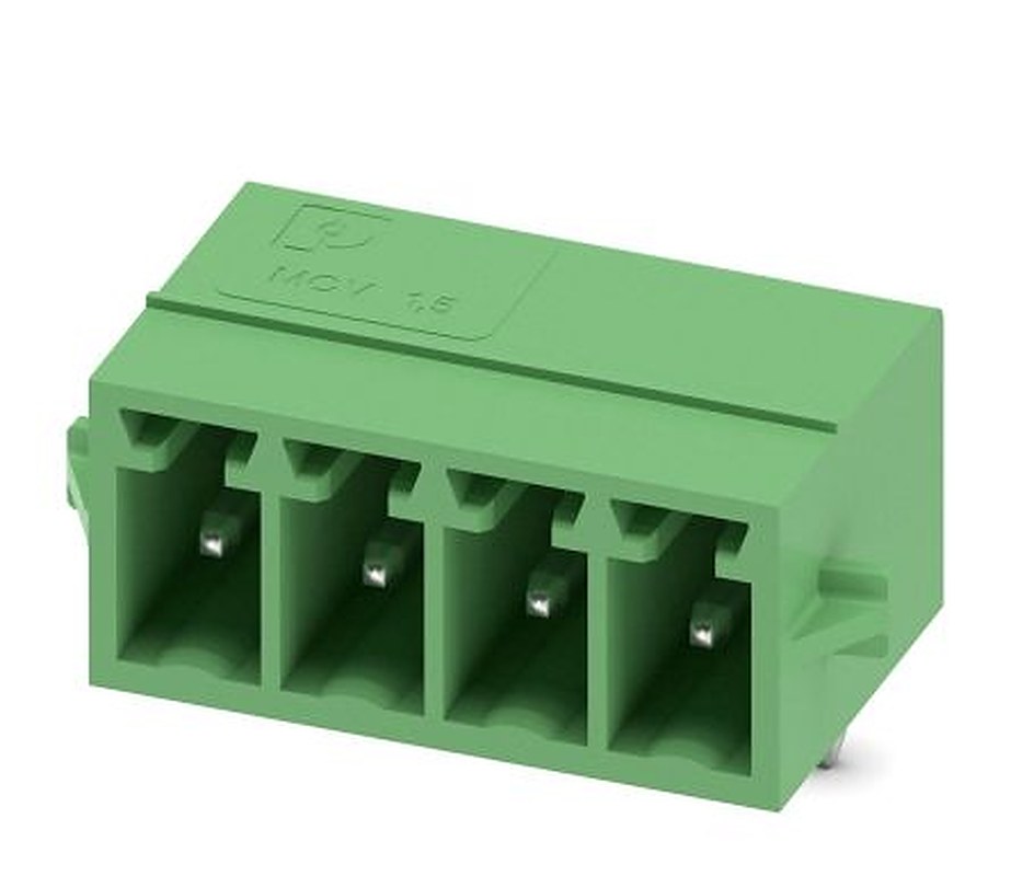 Phoenix Contact MC 1.5/ 4-G-3.5-RN Series Pluggable Terminal Block, 4-Contact, 3.5 mm Pitch, 1 Row, 1731691