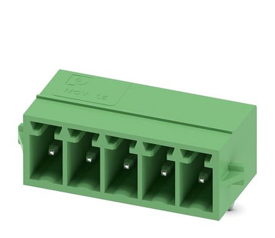 Phoenix Contact MC 1.5/ 5-G-3.5-RN Series Pluggable Terminal Block, 5-Contact, 3.5 mm Pitch, 1 Row, 1731701