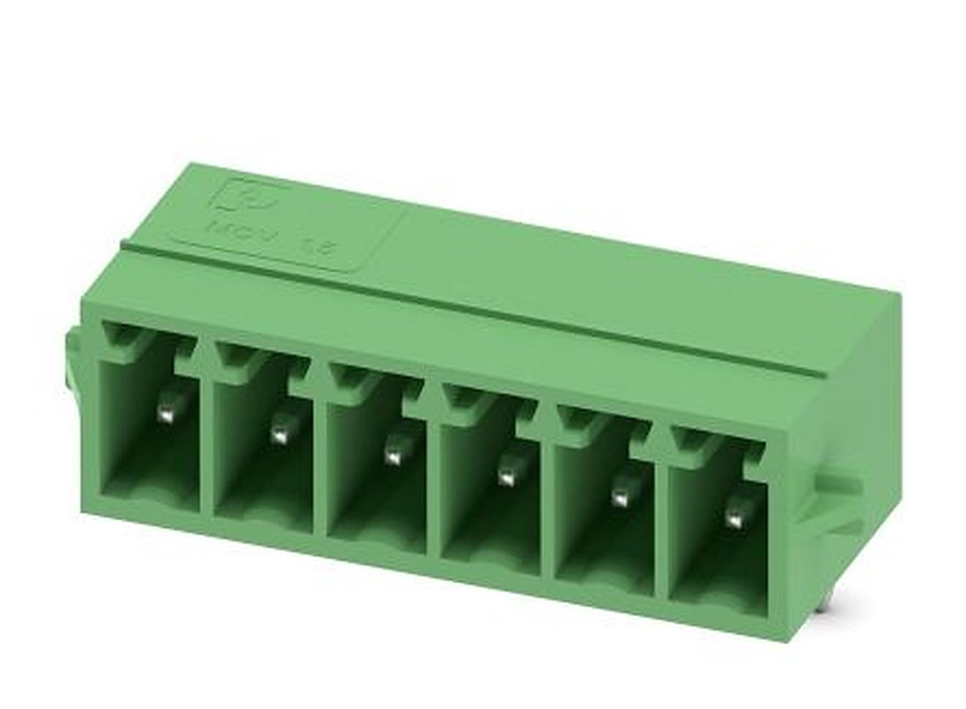 Phoenix Contact MC 1.5/ 6-G-3.5-RN Series Pluggable Terminal Block, 6-Contact, 3.5 mm Pitch, 1 Row, 1731714
