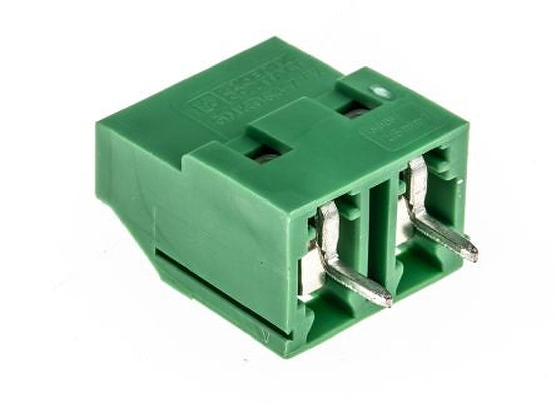 Phoenix Contact GMKDS 3/2-7.62 Series PCB Terminal Block, 2-Contact, 7.62 mm Pitch, Wave Soldering Mount, 1 Row