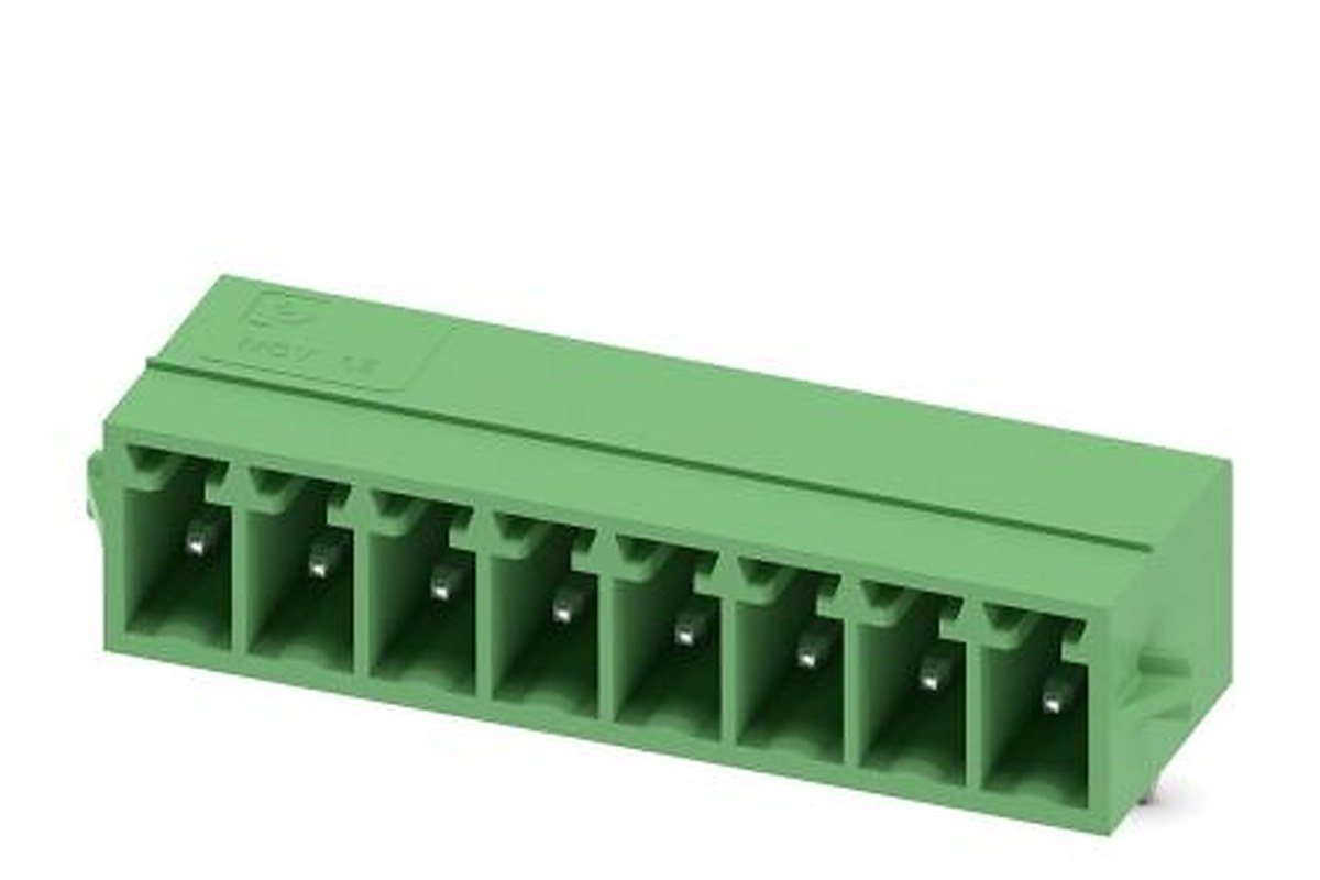 Phoenix Contact MC 1.5/ 8-G-3.5-RN Series Pluggable Terminal Block, 8-Contact, 3.5 mm Pitch, 1 Row, 1731730