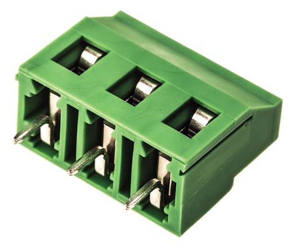Phoenix Contact GMKDS 3/3-7.62 Series Straight Wave Soldering Mount PCB Terminal Block, 3 Contact(s), 7.62 mm Pitch, 1