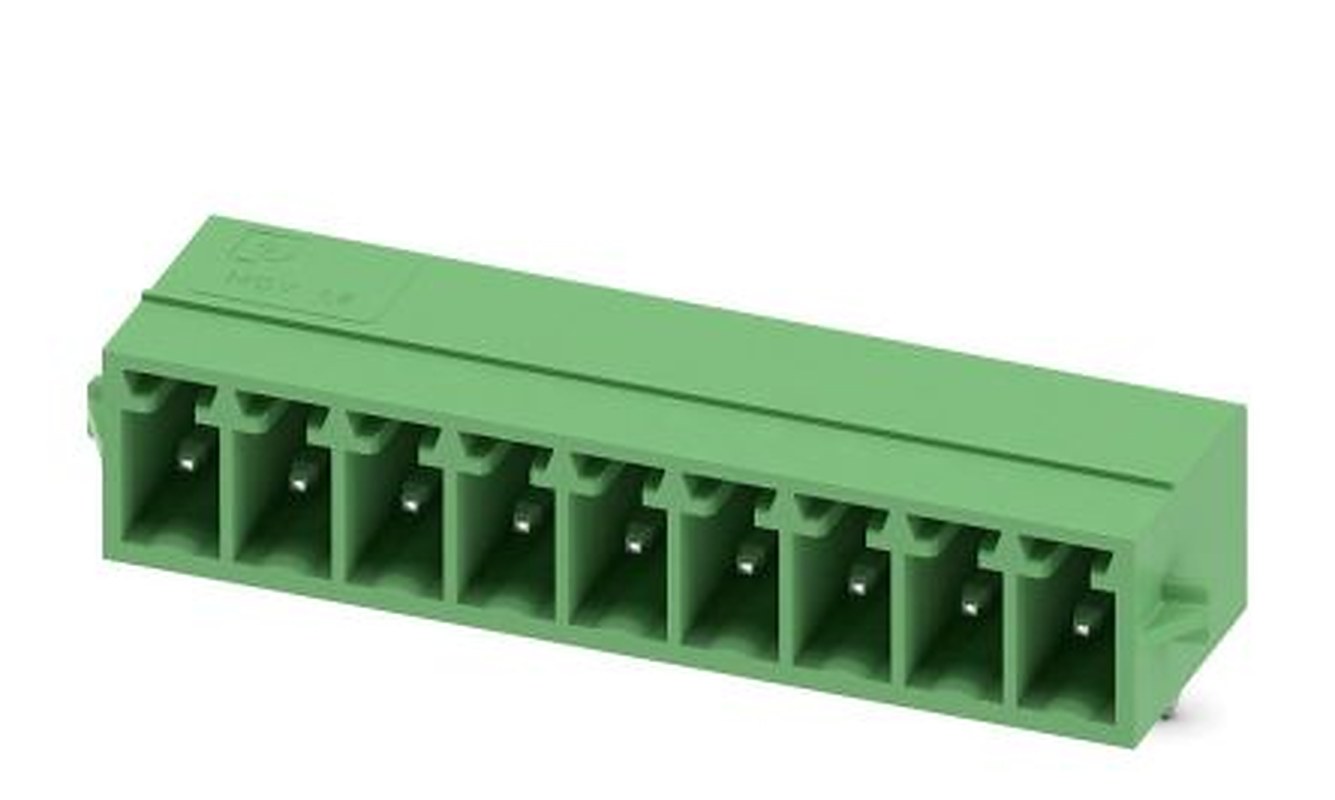 Phoenix Contact MC 1.5/ 9-G-3.5-RN Series Pluggable Terminal Block, 9-Contact, 3.5 mm Pitch, 1 Row, 1731743
