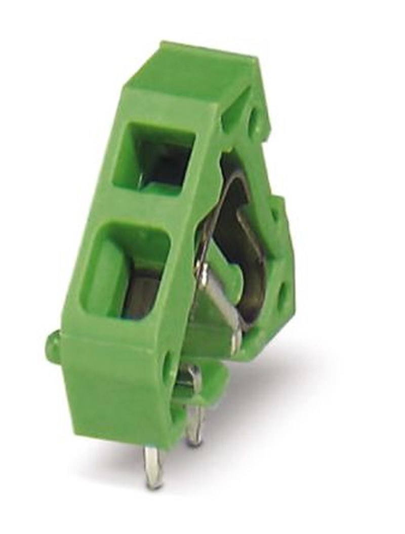 Phoenix Contact ZFKDS 2.5-5.08-EX Series 45° PCB Terminal Block, 1 Contact(s), 5.08 mm Pitch