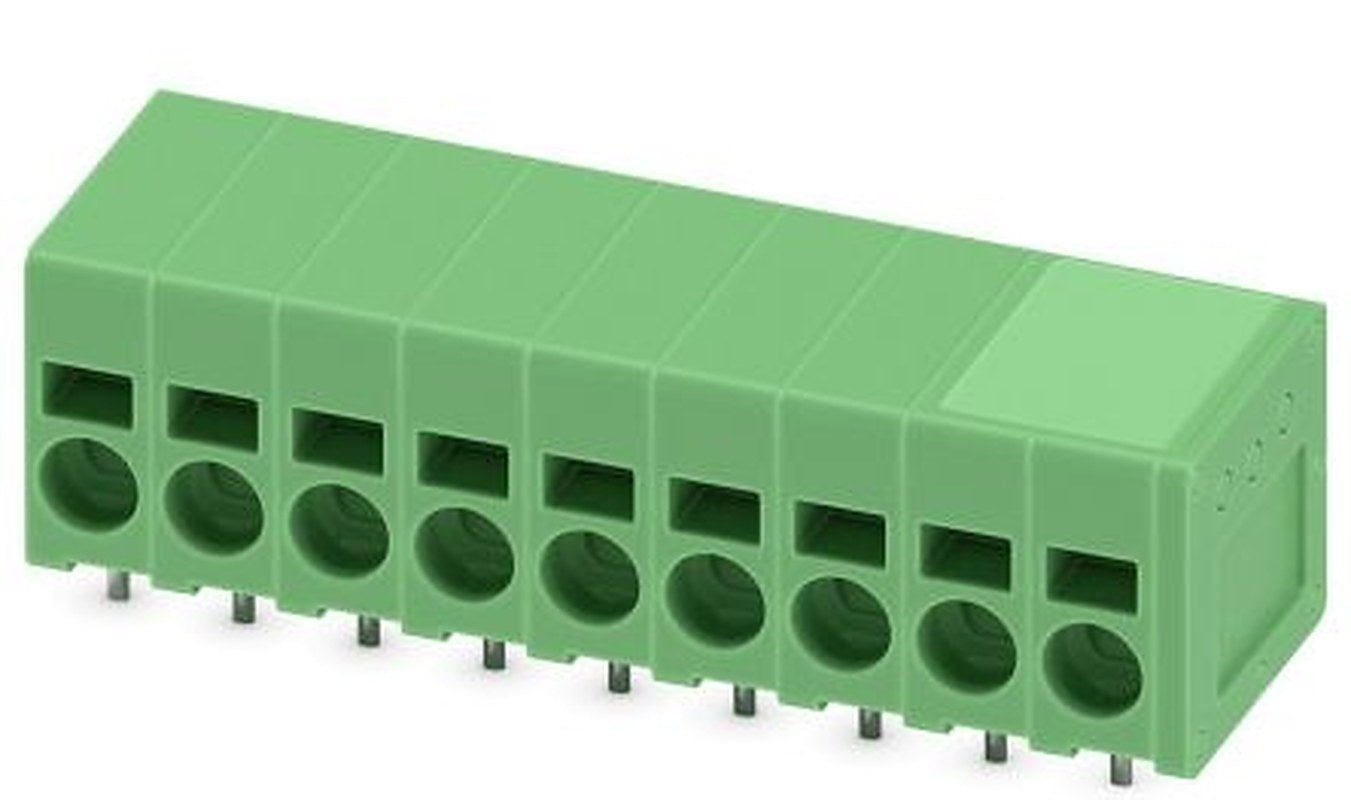 Phoenix Contact SPT 2.5/9-H-5.0-EX Series Straight PCB Terminal Block, 9 Contact(s), 5 mm Pitch, 1 Row