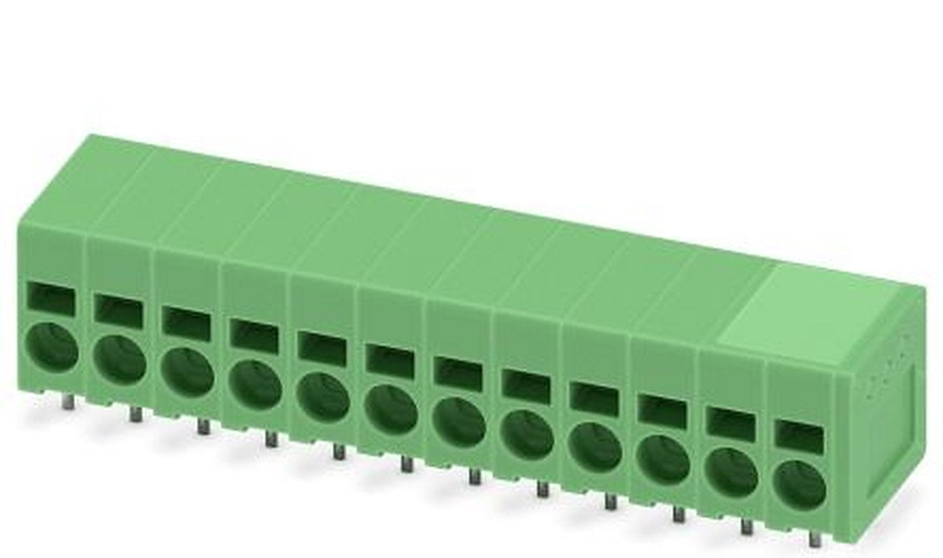 Phoenix Contact SPT 2.5/12-H-5.0-EX Series Straight PCB Terminal Block, 12 Contact(s), 5 mm Pitch, 1 Row