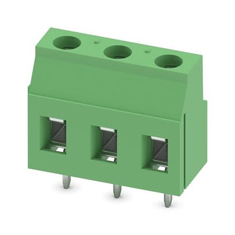 Phoenix Contact GMKDSP 3 Series PCB Terminal Block, 3-Contact, 7.62 mm Pitch, Wave Soldering Mount, 1 Row