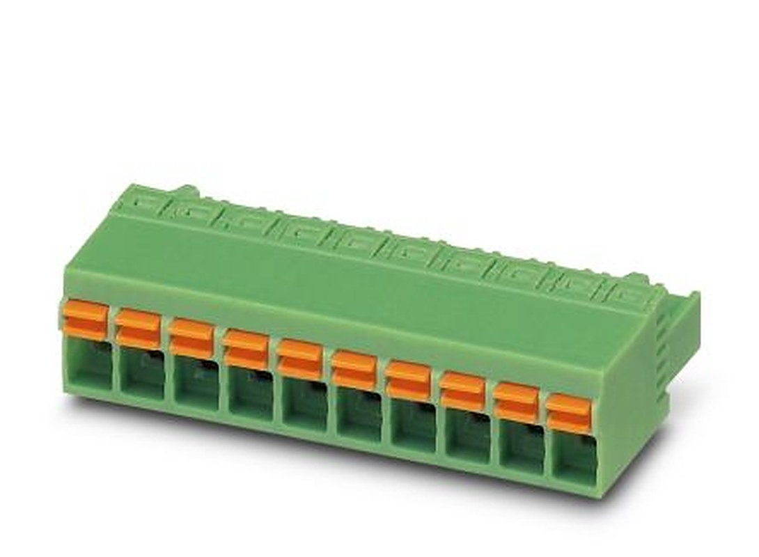 Phoenix Contact FKCN 2.5/2-ST Series Pluggable Terminal Block, 2-Contact, 5 mm Pitch, 1 Row, 1732742