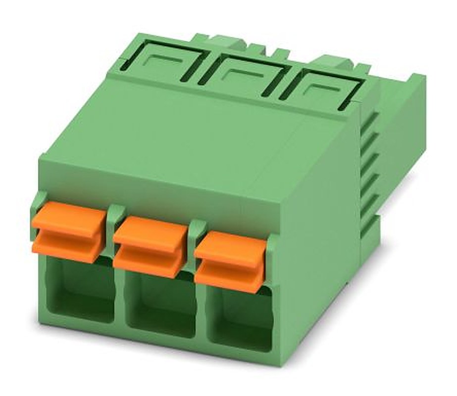 Phoenix Contact FKCN 2.5/3-ST Series Pluggable Terminal Block, 3-Contact, 5 mm Pitch, 1 Row, 1732755