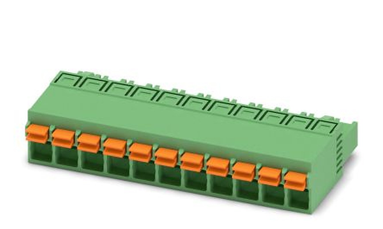 Phoenix Contact FKCN 2.5/11-ST Series Pluggable Terminal Block, 11-Contact, 5 mm Pitch, 1 Row, 1732833