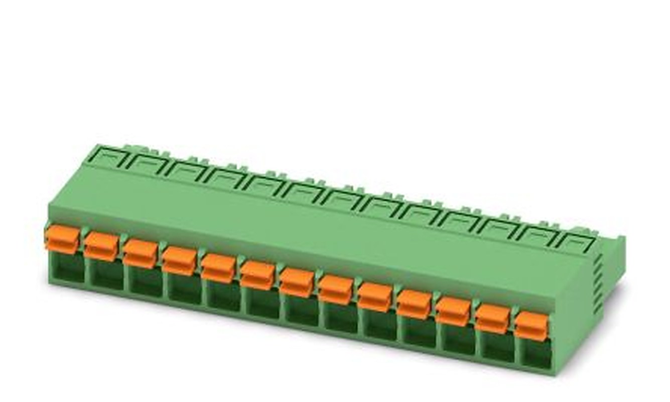 Phoenix Contact FKCN 2.5/13-ST Series Pluggable Terminal Block, 13-Contact, 5 mm Pitch, 1 Row, 1732849