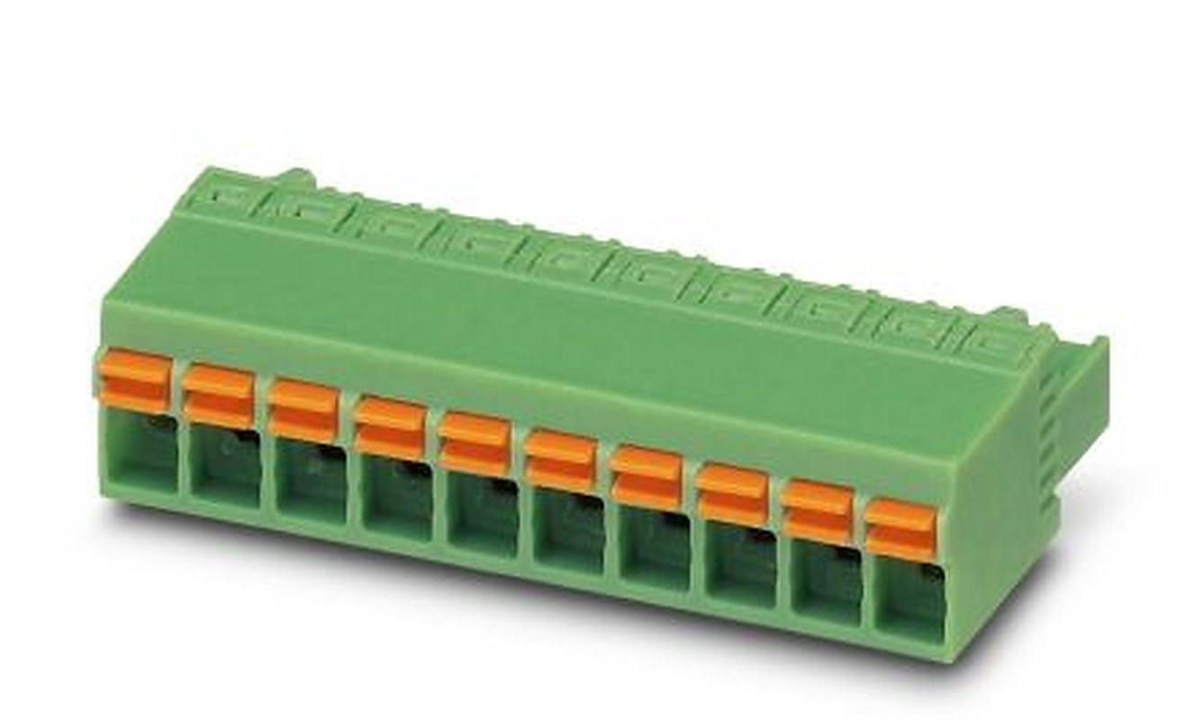 Phoenix Contact FKCN 2.5/18-ST Series Pluggable Terminal Block, 18-Contact, 5 mm Pitch, 1 Row, 1732894