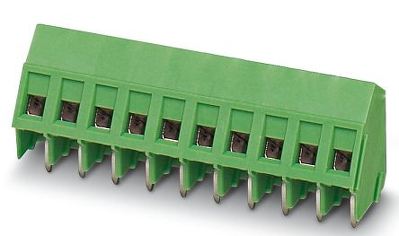 Phoenix Contact SMKDSP 1.5/ 6-5.08 Series Right Angle Wave Soldering Mount PCB Terminal Block, 6 Contact(s), 5.08 mm