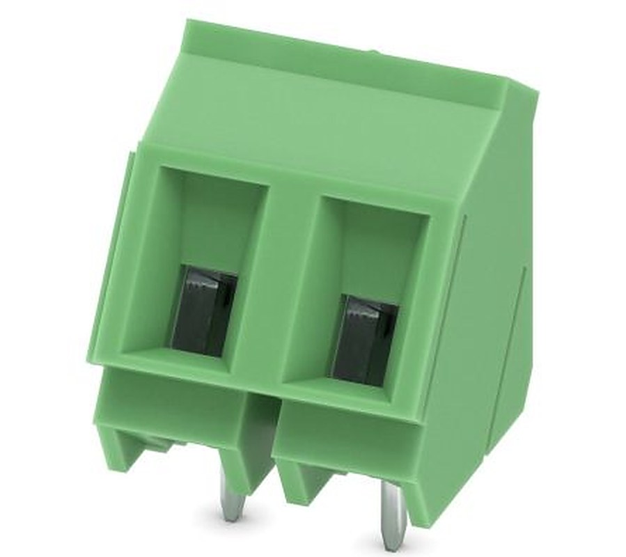 Phoenix Contact GSMKDS 3/2-7.62 Series Angled PCB Terminal Block, 2 Contact(s), 7.62 mm Pitch, 1 Row
