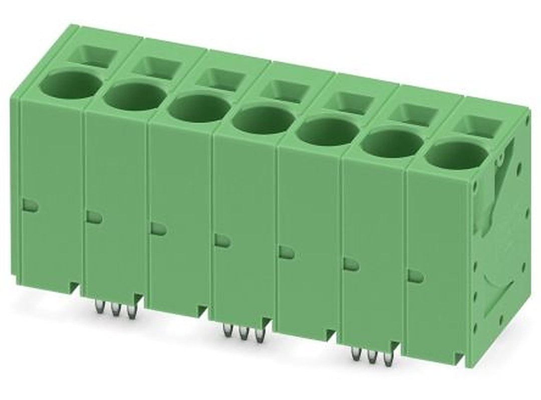 Phoenix Contact SPT 16/7-V-10.0-ZB Series Right Angle PCB Terminal Block, 7 Contact(s), 10 mm Pitch, 1 Row