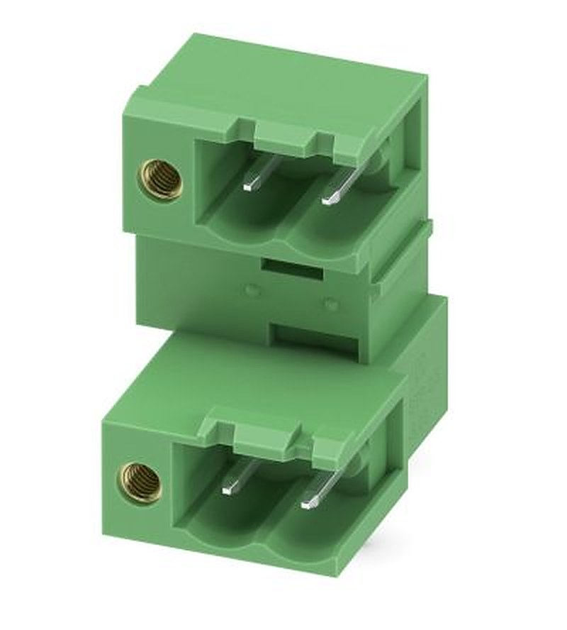Phoenix Contact MDSTB 2.5/ 2-GFL-5.08 Series Straight Pluggable Terminal Block, 2 Contact(s), 5.08 mm Pitch, 2 Row