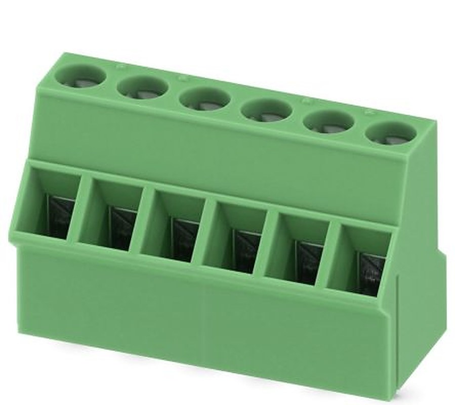 Phoenix Contact SMKDS 2.5/6-5.08 Series 50° PCB Terminal Block, 6 Contact(s), 5.08 mm Pitch, 1 Row