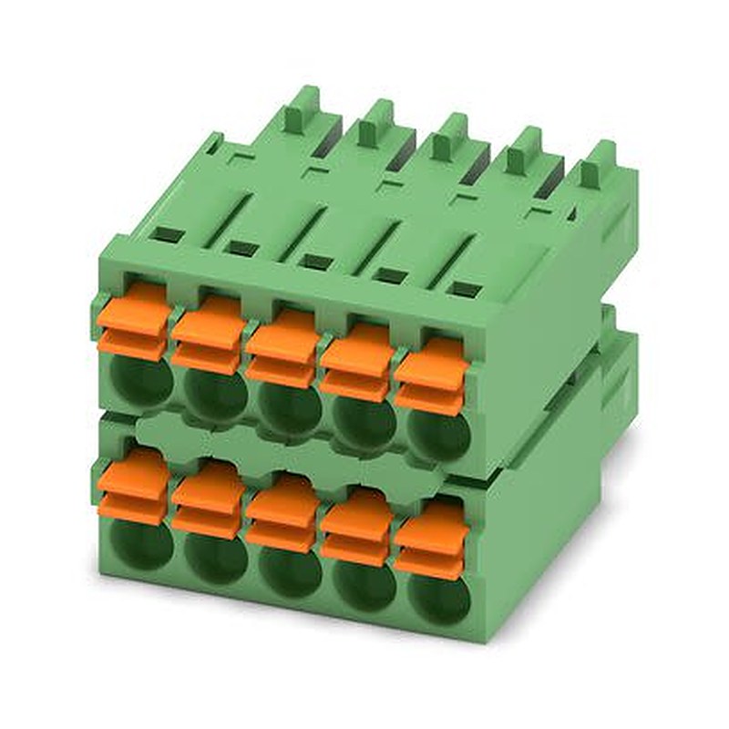 Phoenix Contact 5, 5/5-ST-3, FMCD 1 Series Pluggable Terminal Block, 10-Contact, 3.5 mm Pitch, 2 Row