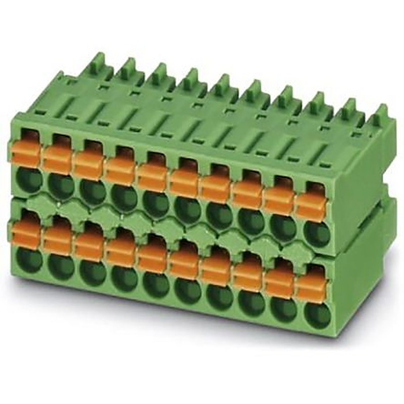 Phoenix Contact FMCD 1.5/9-ST-3.5 Series Pluggable Terminal Block, 18-Contact, 3.5 mm Pitch, 2 Row, 1738872