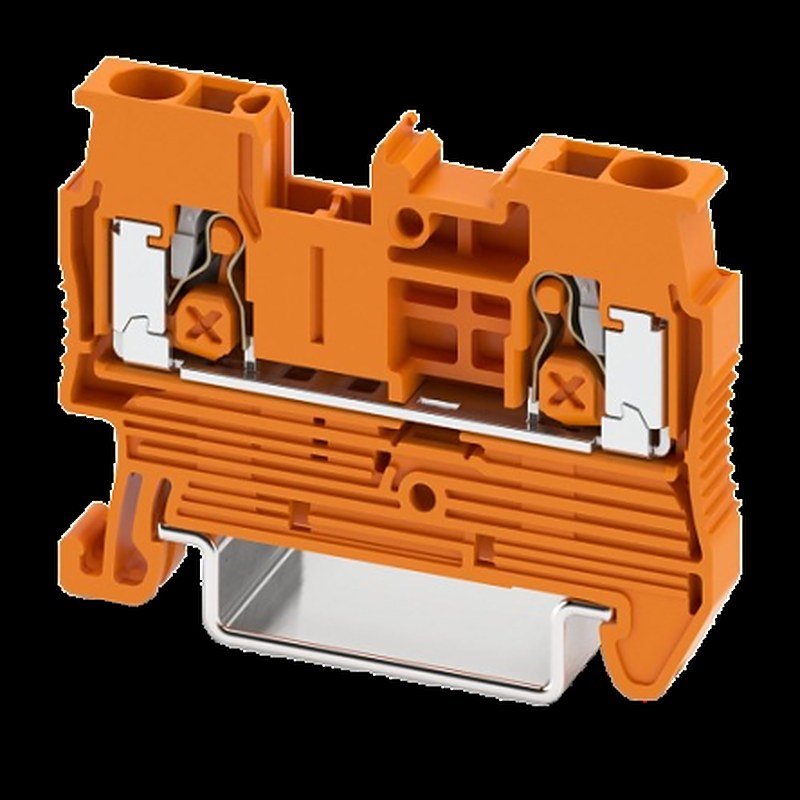 Phoenix Contact 1741334 XT 2.5 Series Terminal Block Orange, 2.5mm², 2-Level, Push-in, EN 45545-2 HL3