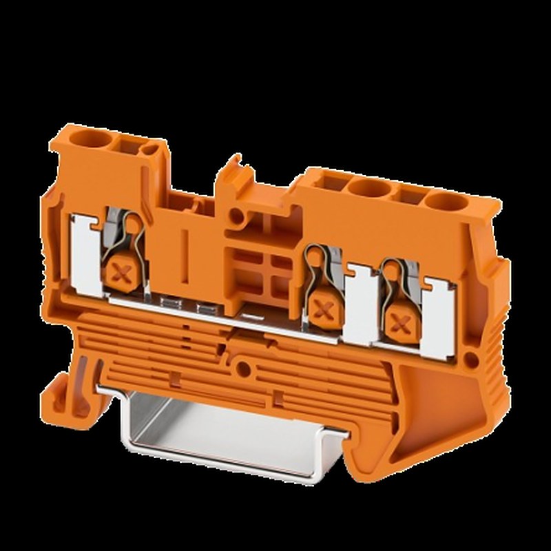 Phoenix Contact 1741336 XT 2.5 Series Terminal Block Orange, 2.5mm², 3-Level, Push-in, EN 45545-2 HL3