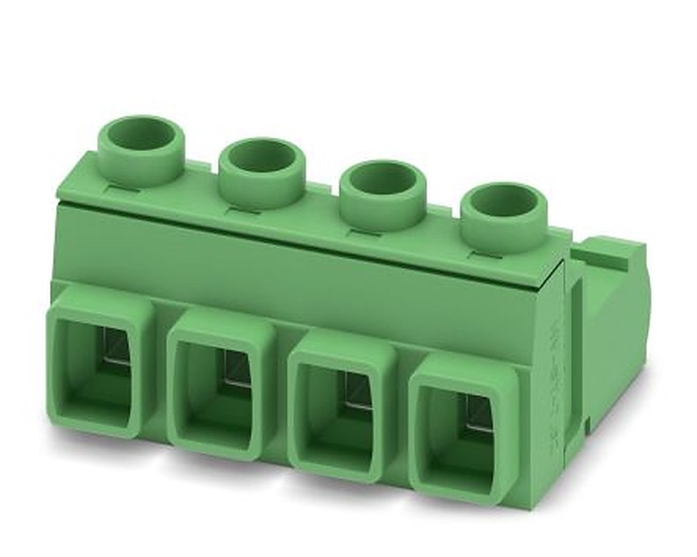 Phoenix Contact GIC 2.5 HCV/4-ST-7.62 Series Pluggable Terminal Block, 4-Contact, 7.62 mm Pitch, 1 Row, 1745645