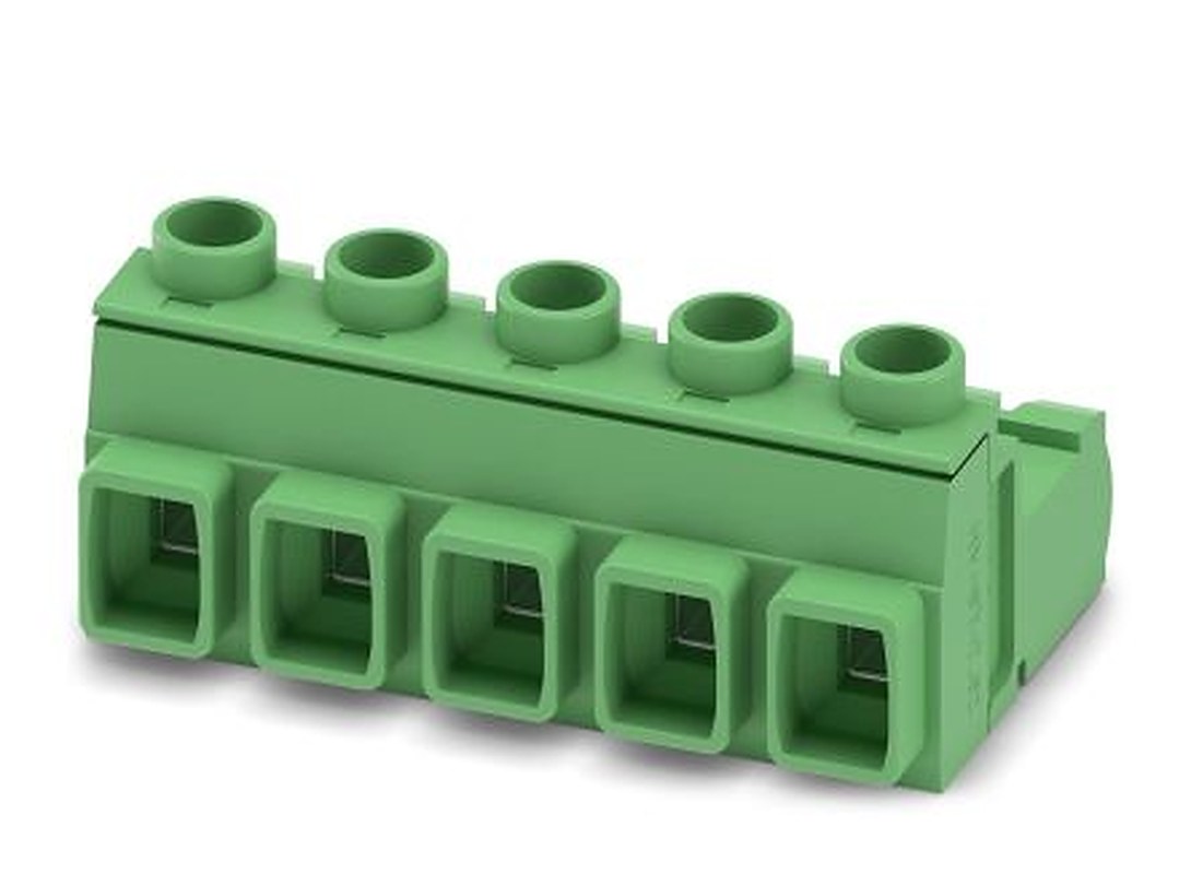 Phoenix Contact GIC 2.5 HCV/5-ST-7.62 Series Pluggable Terminal Block, 5-Contact, 7.62 mm Pitch, 1 Row, 1745658