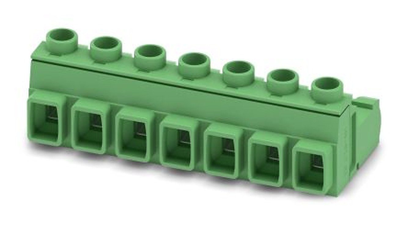 Phoenix Contact GIC 2.5 HCV/7-ST-7.62 Series Pluggable Terminal Block, 7-Contact, 7.62 mm Pitch, 1 Row, 1745674