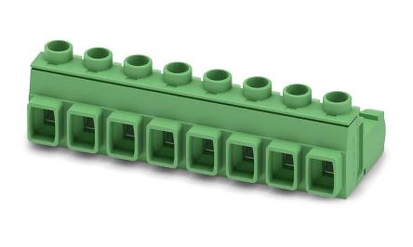Phoenix Contact GIC 2.5 HCV/8-ST-7.62 Series Pluggable Terminal Block, 8-Contact, 7.62 mm Pitch, 1 Row, 1745687