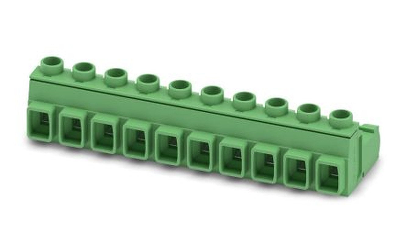 Phoenix Contact GIC 2.5 HCV/10-ST-7.62 Series Pluggable Terminal Block, 10-Contact, 7.62 mm Pitch, 1 Row, 1745700