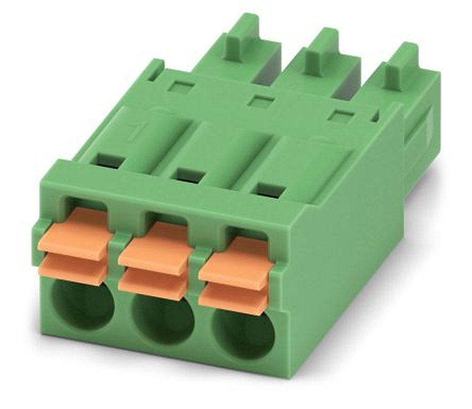 Phoenix Contact FMC 1.5/3-ST-3.81 Series Pluggable Terminal Block, 3-Contact, 3.81 mm Pitch, 1 Row, 1745904