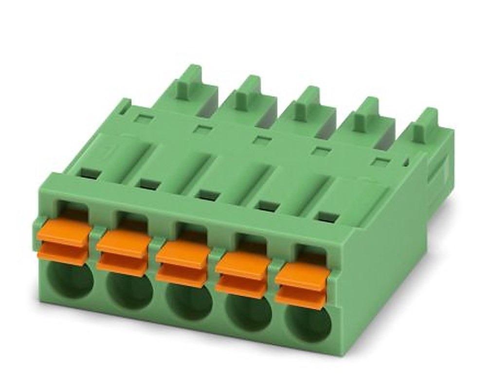 Phoenix Contact FMC 1.5/5-ST-3.81 Series Pluggable Terminal Block, 5-Contact, 3.81 mm Pitch, 1 Row