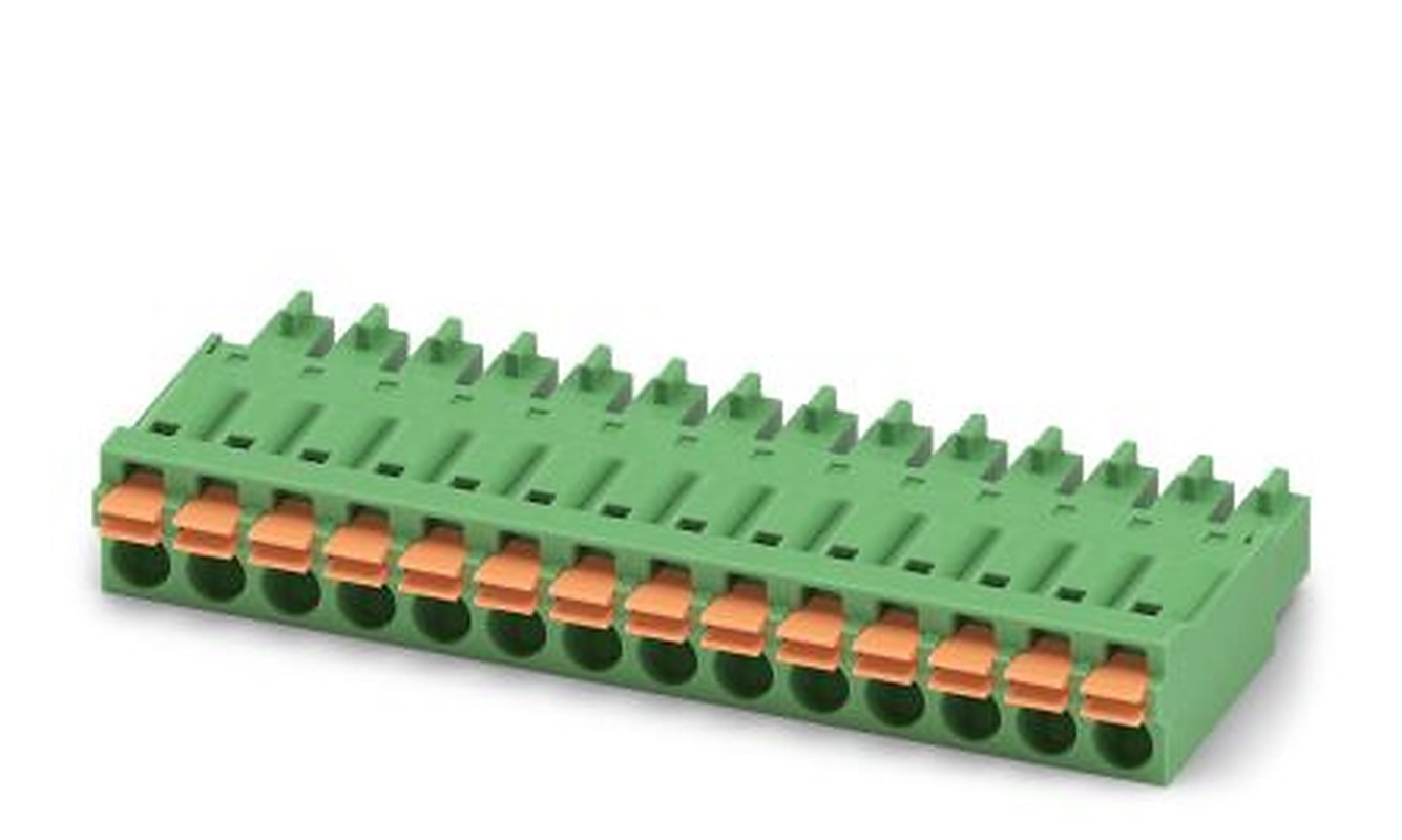 Phoenix Contact FMC 1.5/14-ST-3.81 Series Pluggable Terminal Block, 14-Contact, 3.81 mm Pitch, 1 Row, 1748095