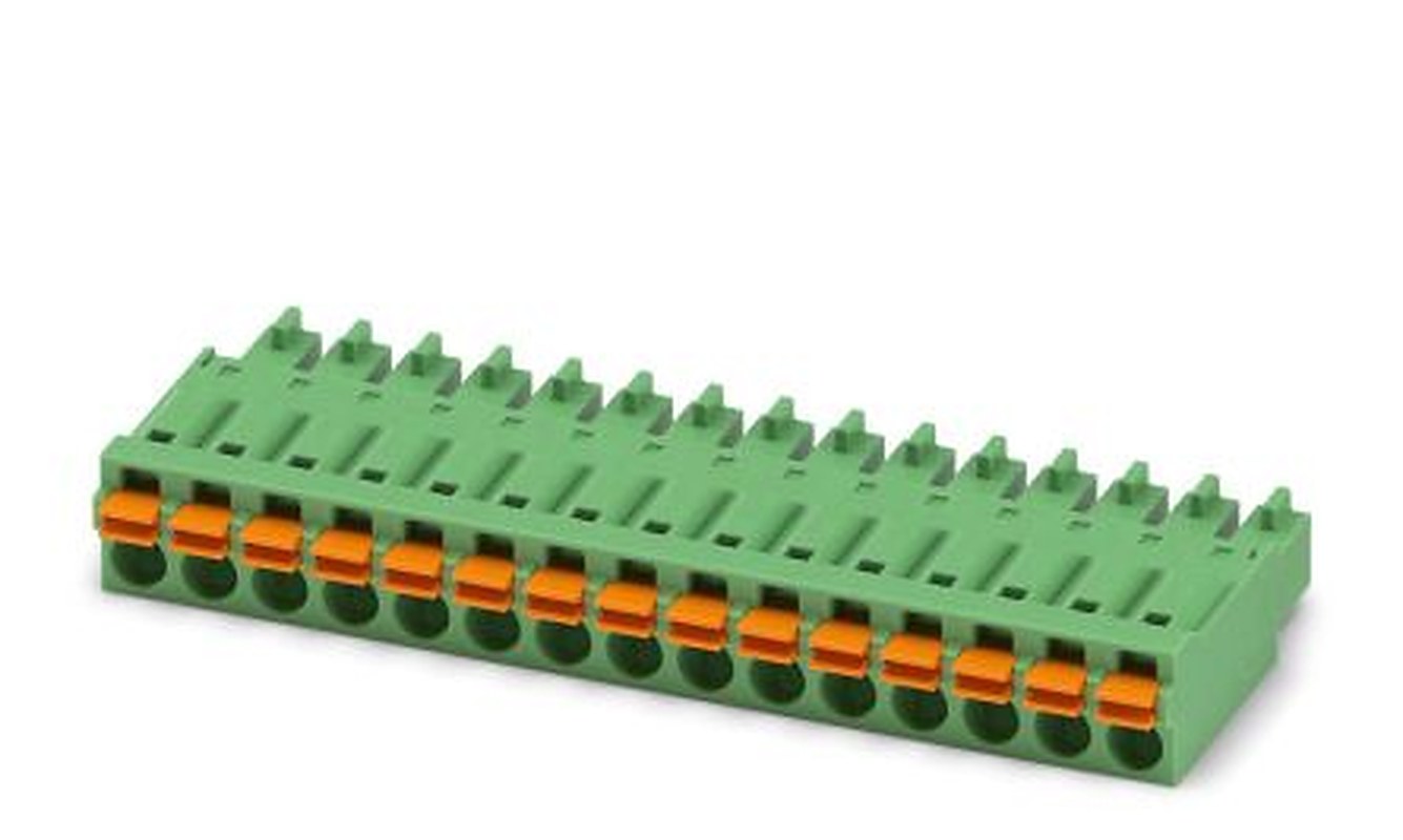 Phoenix Contact FMC 1.5/15-ST-3.81 Series Pluggable Terminal Block, 15-Contact, 3.81 mm Pitch, 1 Row, 1748105