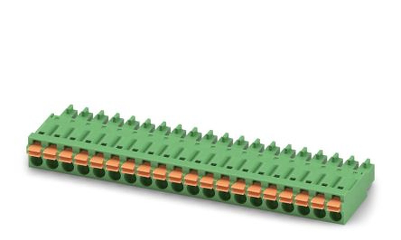 Phoenix Contact FMC 1.5/20-ST-3.81 Series Pluggable Terminal Block, 20-Contact, 3.81 mm Pitch, 1 Row, 1748150