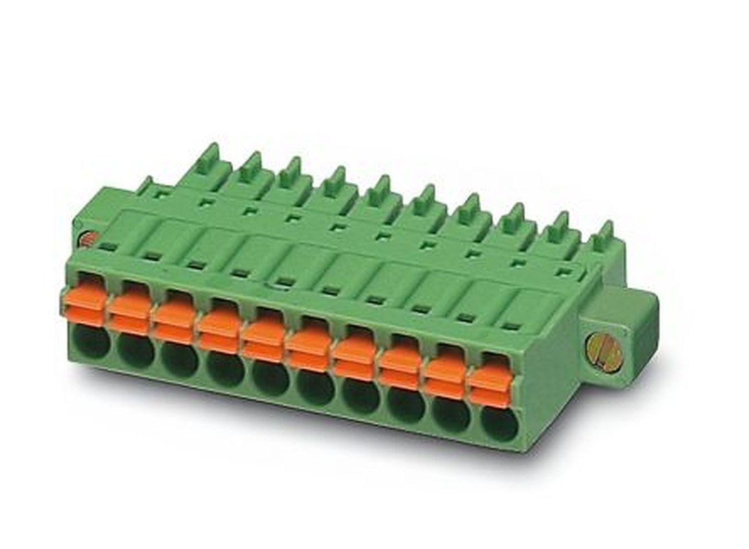 Phoenix Contact FMC 1.5/7-STF-3.81 Series Pluggable Terminal Block, 7-Contact, 3.81 mm Pitch, 1 Row, 1748406