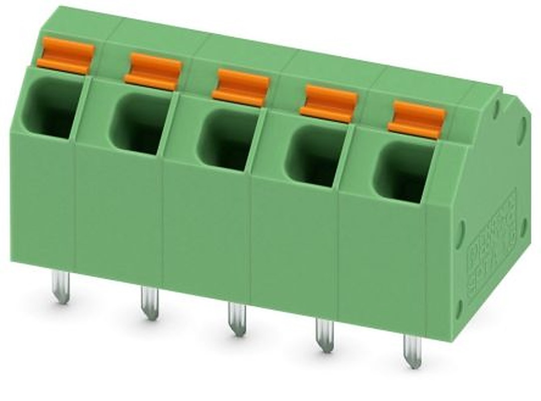 Phoenix Contact SPTA 1.5/5-5.08 Series 45° PCB Terminal Block, 5 Contact(s), 5.08 mm Pitch, 1 Row