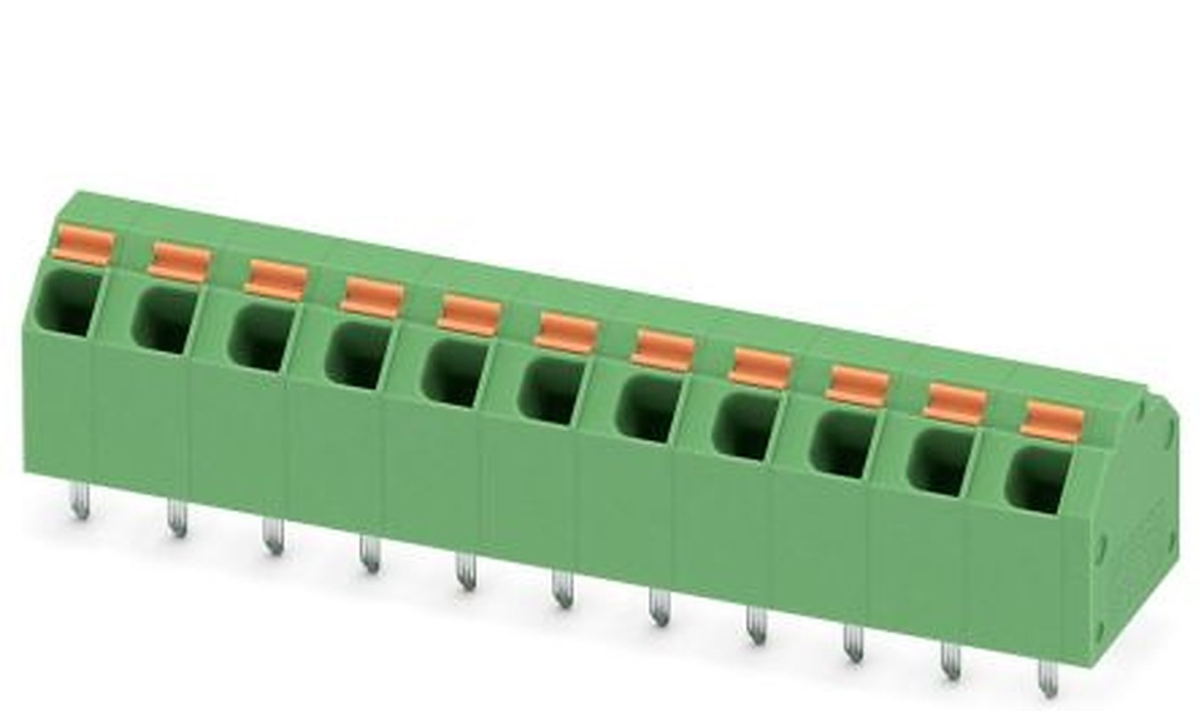 Phoenix Contact SPTA 1.5/11-5.08 Series 45° PCB Terminal Block, 11 Contact(s), 5.08 mm Pitch, 1 Row
