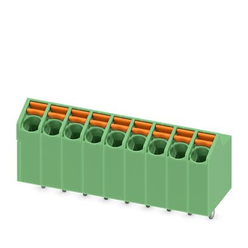 Phoenix Contact SPTA 1 Series PCB Terminal Block, 9-Contact, 3.5 mm Pitch, Wave Soldering Mount, 1 Row